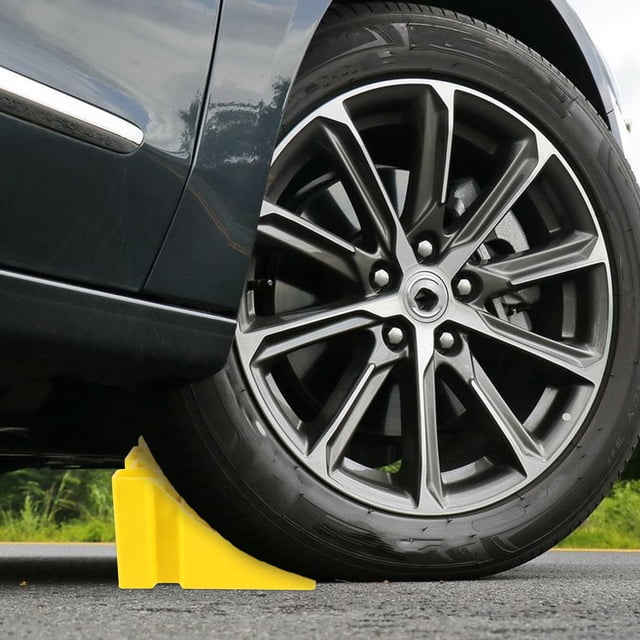 WHAMVOX Yellow Rv Step Stabilizer Wheel Chock Plastic Trailer Blocks for Travel Trailer and Truck Safety