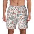 thumbnail image 2 of Goofa Summer Life Printed Men's Swim Trunks Board Shorts Quick Dry Mens Swimming Trunks with Compression Liner,Breathable Fit Hawaii Beach Shorts-Medium, 2 of 9