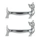 thumbnail image 4 of Chopsticks Rest Holder Alloy Chopsticks Holders Dining Table Tableware Storage Silver Cat Shape 2Pack, 4 of 4