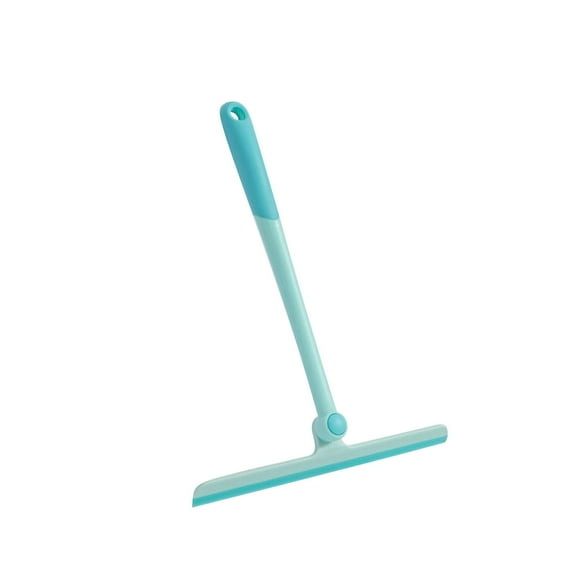 Flexible Squeegee, Rotating Silicone Shower Doors Squeegee Window Glass Cleaner for Home, Bathroom, Car Windshield Cleaning Small All-Purpose Wiper Tool (Green) 10.6x13.6"