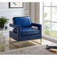 thumbnail image 2 of Meridian Furniture Amelia 19"H Contemporary Vegan Leather Accent Chair in Navy, 2 of 5