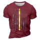 thumbnail image 1 of Camisetas de Manga Larga para Hombres Imprimir Casual Cuello Redondo Camiseta de Manga Corta, Camisetas de Manga Larga para Hombres Algodón, 1 of 4