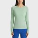 thumbnail image 1 of Camisetas de Yoga para mujer, ropa deportiva para Fitness, correr, trotar, camisetas deportivas sin costuras para mujer, camiseta de entrenamiento femenino de manga larga, 1 of 5