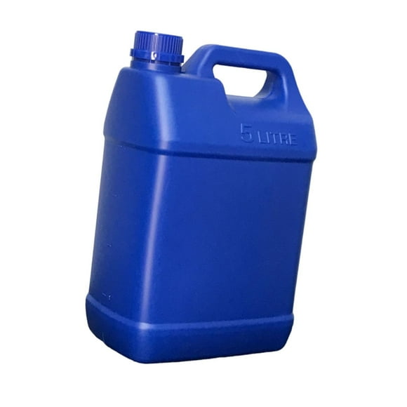Jarra de HDPE Jarra de agua Cubo de 5 L con asa y tapa Tanque de almacenamiento Contenedor de HDPE para agua Bebidas líquidas Jabones Salsas Aceites Azul