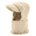 thumbnail image 4 of Fgnfyis Winter Hat with Face Integrated Knitted Scarf Neck Warmer for Outdoor Sports Cycling Skiing Hats for Women Beige, 4 of 4