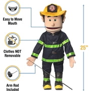 25 Fireman, Peach Male, Full Body, Ventriloquist Style Puppet