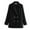 Black, variant on YYDGH Womens Double Breasted Tweed Blazers Notch Lapel Long Sleeve Open Front Blazer Jackets Casual Business Work Suits Dark Gray L