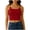 Red, variant on Soft Tanks Top for Women Solid Color Halter Built in Bra Tank Top Lightweight Comfy Casual Cropped Blouse Black Free Size