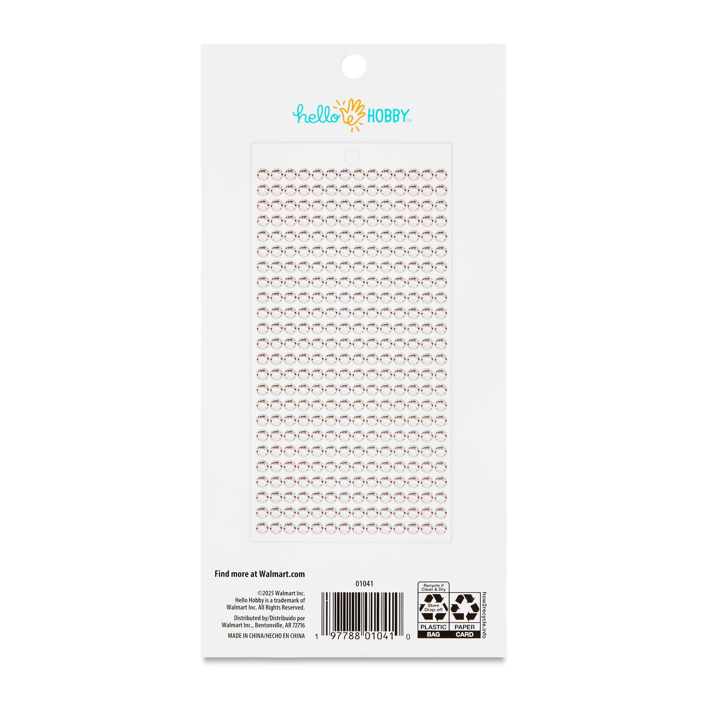 Hello Hobby Clear Gem Bling Stickers, Gem Icons, 336 Count