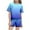 ZA9-Blue, variant on Girls Sets Size 10-12 Girls Summer T Shirt And Shorts Set With Side Pockets Shorts Set Girls Music Lover Shirt And Shirts Set Blue, 13-14 Years