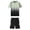 01-Grey744, variant on Wxolcjlv Gradient Print Outfit Set for Men Short Sleeve Crew Neck Sport Outfit Activewear