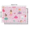 thumbnail image 6 of Pink Ballerina Princess Pattern Summer Placemats Table Placemats Set Of 4-Linen Kitchen Washable Placemats Table Mats 11.8"x17.7"Non-Slip Heat Resistant, 6 of 6