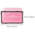 thumbnail image 3 of Milisten 6PCS Thicken Shoes Box Transparent Stackable Shoes Storage Box Plastic Shoe Container (Pink Box with Black Frame for Women), 3 of 6
