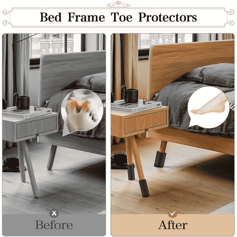 Frame Foot Protector Bed Frame Leg Covers Bed Frame Toe Protectors 4 Pcs Toe Protector For