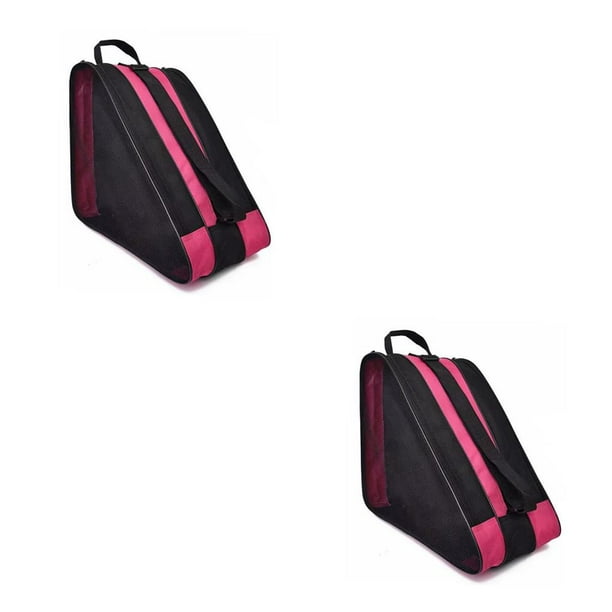 Eigraketly Patines de malla lateral para patines, bolso para zapatos, protectora, bolsa para zapatos de patín, compartimento de colección en Rosado 2piezas Eigraketly CBP265176