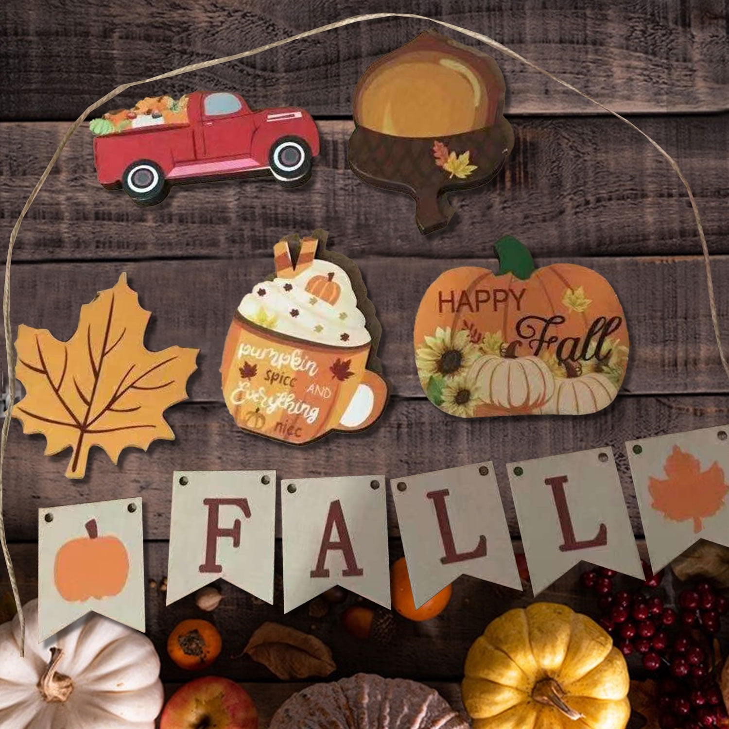 Mini Fall Signs, Fall Decoration, Tiered Tray Sign, Small 5.5 Fall Signs,  Pumpkin Sign, I Love Fall Most of All 