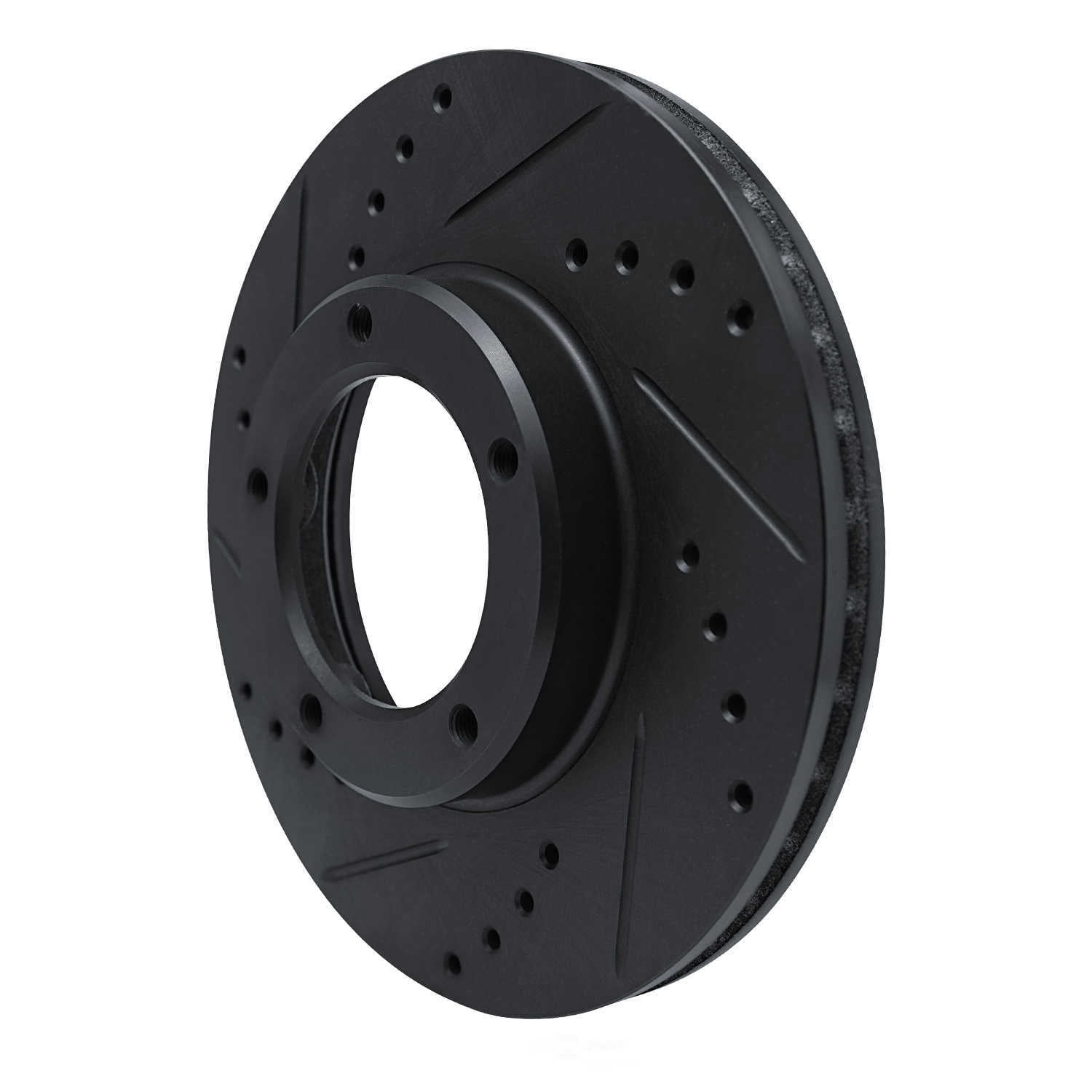 Dynamic Friction Company 633-76096L DFC Brake Rotor - Drilled And Slotted - Black