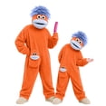 thumbnail image 2 of Mfakffe Kids Funny Big Mouth Monster Onesie Pajamas Hooded Full Body Matching Loungewear Warm Sleep Costume for Boys Girls Cold Weather Home Wear With Comb, 2 of 5