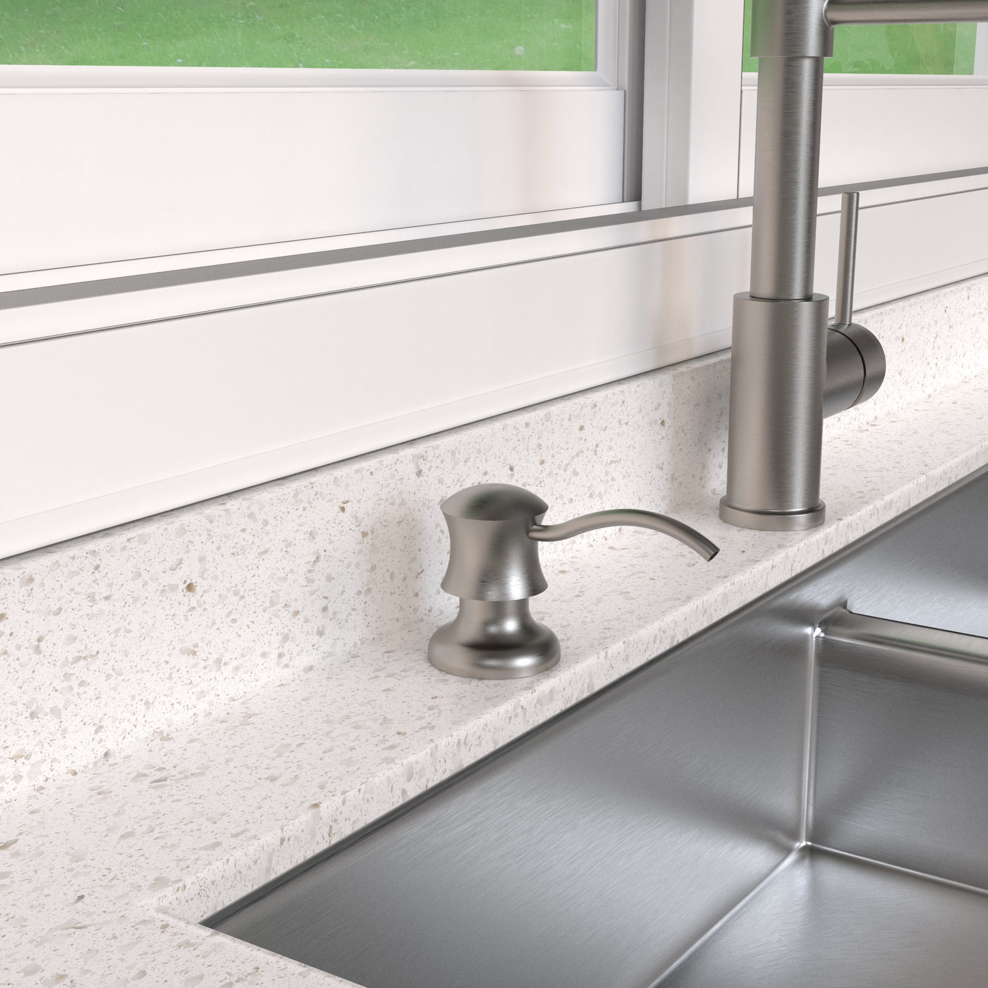 Keeney K612DSBN Premium Style Soap and Lotion Dispenser, Brushed Nickel