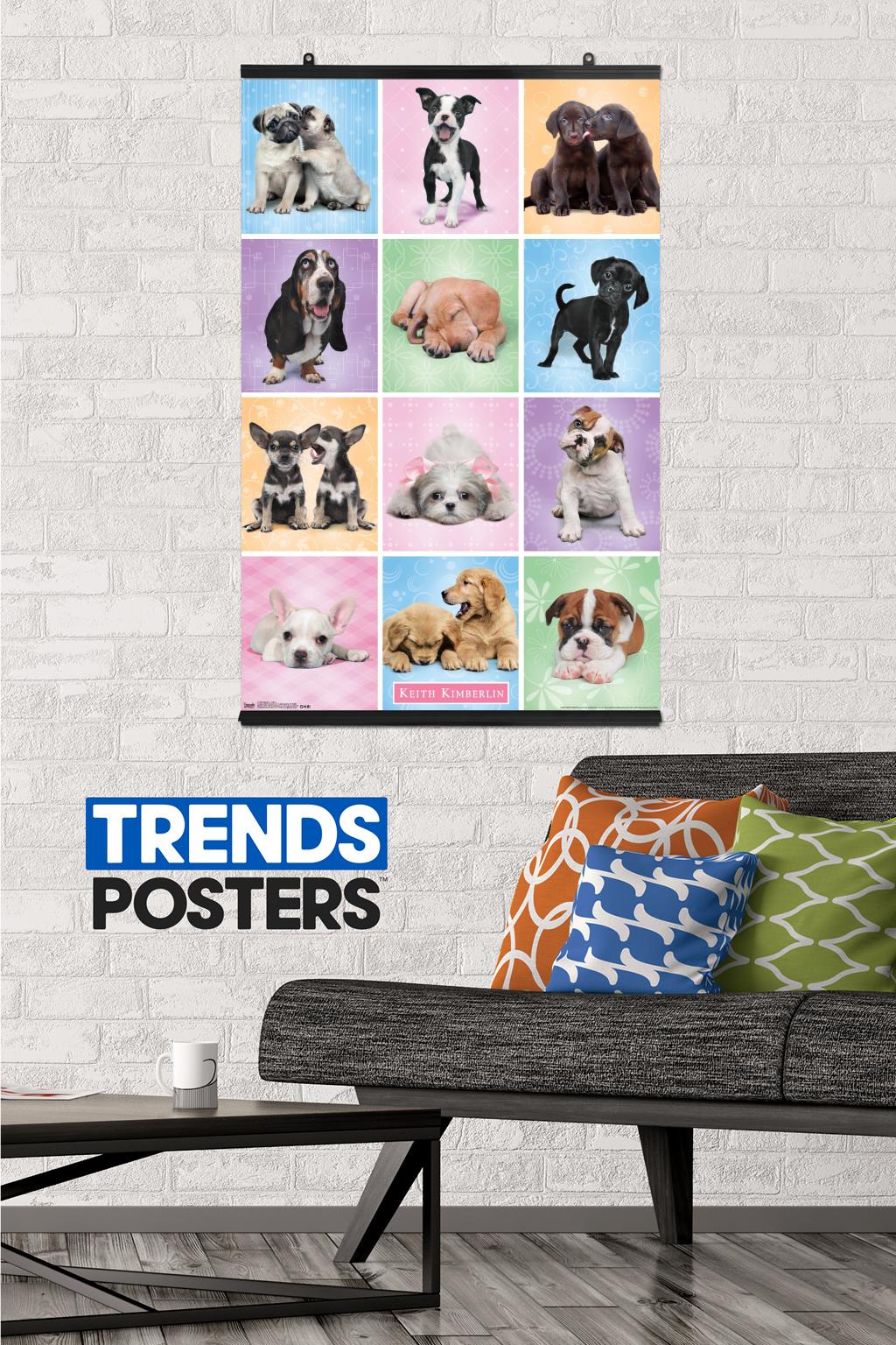Keith Kimberlin - Puppies - Cuties Grid Wall Poster, 22.375" x 34"