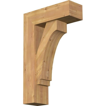 

Ekena Millwork 7 1/2 W x 22 D x 34 H Imperial Block Smooth Bracket w/ Offset Brace Western Red Cedar