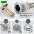 thumbnail image 3 of Chrome Plated Brass Pop-Up Drain Stopper for Bathroom and Kitchen Sinks, 66mm Click-Clack Design, 3 of 5