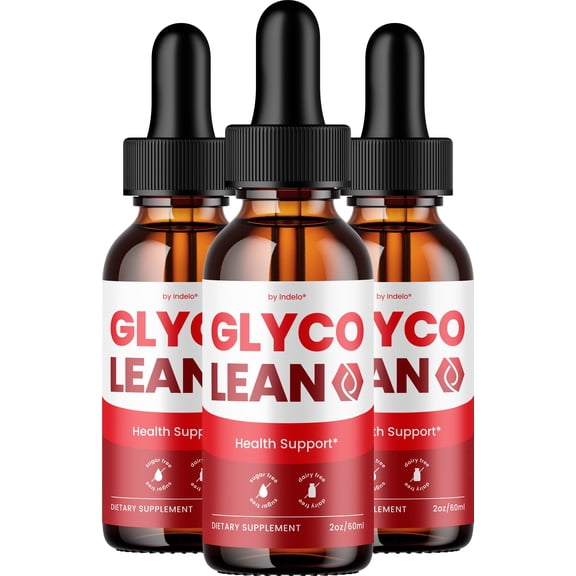 Glyco Lean Liquid Drops – GlycoLean Drops Extra Strength Natural Blend Healthy Organic Support, 3 Pack, 3 Month Supply