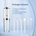 thumbnail image 4 of Oral Cleaner Water-Flosser-Cordless-Teeth-Cleaner Water Dental Flosser with IPX7 Waterproof Dental Oral Irrigator for Travel Home Braces(Luxury White), 4 of 8