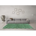 thumbnail image 3 of Ahgly Company Indoor Round Abstract Turquoise Blue Modern Area Rugs, 6' Round, 3 of 4