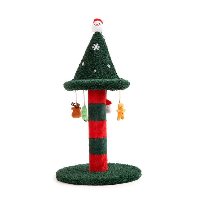 Poste Rascador para Gatos con 4 Peluches Colgantes Árbol para Gatos Definitivo de 3