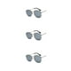 thumbnail image 5 of Gafas de Sol Minnieouse Hexagonales de Moda Montura Ligera Lentes Polarizadas Unisex Plateado Blanco Type1 NO1, 5 of 6