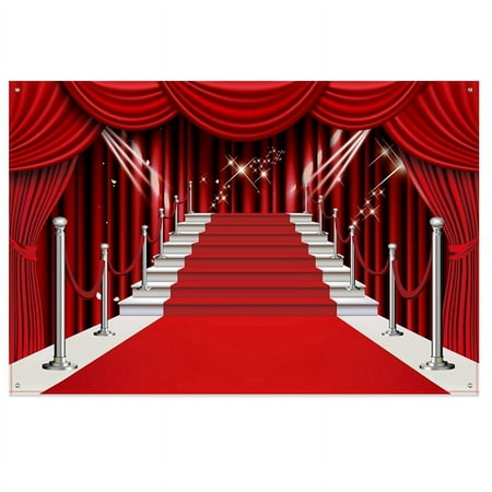 Image of ckepdyeh Red Curtain Backdrop Banner Red Carpet Fabric Photography Backdrop Photo Background Studio Prop for