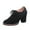 Black, variant on asdoklhq Boots Under $15,Women High Heel Shoes Winter Warm Lace-up Pointed Toe Casual Solid Color Ankle Boots