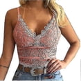 thumbnail image 1 of Floral Lace Bralettes For Women Vest Crop Tops Wireless Bra Lingerie Sexy Deep V-neck Underwear Camisole Shirt, 1 of 5