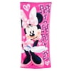 Disney Girls Minnie Mouse Pink Hearts Beach Towel