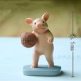 thumbnail image 4 of Figuras de cerdos de jardín de hadas en miniatura - Devoción del cerdo de baloncesto, 4 of 4
