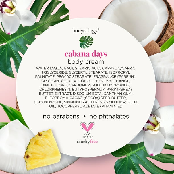 Bodycology Cabana Days Shea Butter Body Cream, 8 oz - Walmart