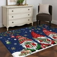 thumbnail image 3 of Area Rugs for Living Room Bedroom, Navy Blue Gnomes Christmas 4'x6' Rug Washable Carpet Runner Indoor Outdoor, Xmas Ball Gifts Snowflake Non Slip Accent Floor Mats Rug for Kitchen, Office, 3 of 8