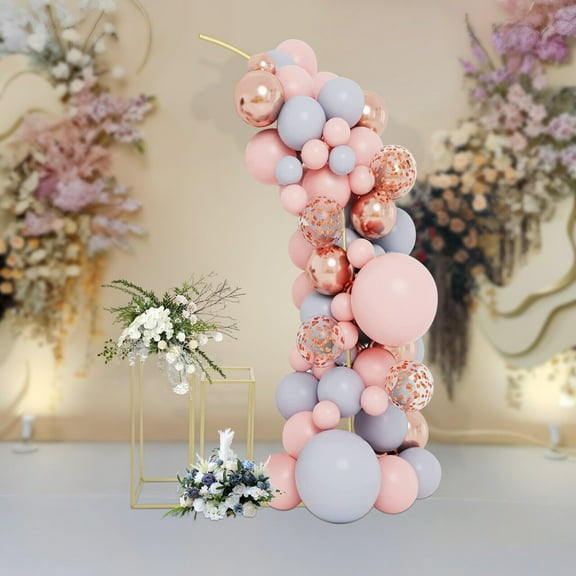 Ballon Arch Stand and 2 Flower Stands Arch Backdrop Stand for Parties Wedding