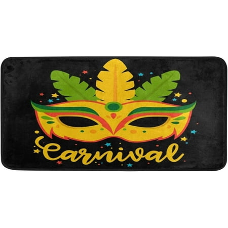 

Bestwell Mardi Gras Kitchen RUG Anti Fatigue Non-Slip Bath RUG Entryway Doormats Runner Comfort Mat 39 x 20 Inch