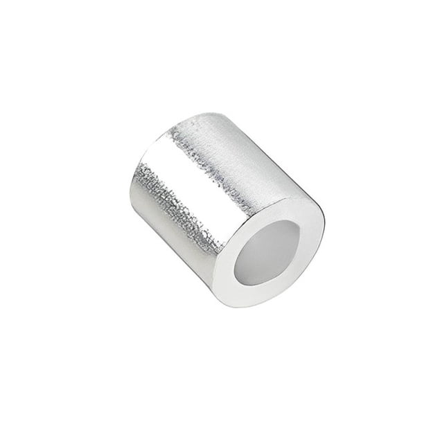 Riwesomey 166 piezas 5 mm / 0.2 pulgadas Agujero Funda de aluminio Plata Cable Férula Aluminio resistente Engarce Bucle Manga Un solo agujero Herramientas y ferretería No.10 Riwesomey TO005651-10