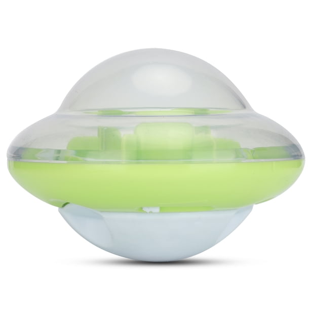 Bola dispensadora de comida para perros, bola de alimentación lenta, juguetes de alimentación interactivos, comedero para mascotas, color verde