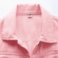 thumbnail image 4 of Women's Casual Denim Waistcoat Frayed Sleeveless Ripped Jacket Vest with Pockets 04-Pink S, 4 of 4
