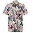 thumbnail image 4 of Camisa con estampado 3D de flores y hojas para hombre, estilo informal, estilo Harajuku, de verano, de manga corta, estilo hawaiano, con solapa, estilo Aloha, 4 of 4