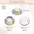 thumbnail image 2 of 100Pack Flat Back Sew on Rhinestones Beads, 8mm Crystal Round Gems, Clear AB, 2 of 6