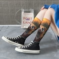 thumbnail image 5 of Daiia Sports Socks Garden Meditating Weasel Printed Novelty Crew Socks for Men Women Knee High Socks Cotton Socks Soft & Breathable Support Unisex Socks, 5 of 9