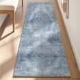 thumbnail image 6 of SAND KEEPER 2x5 Washable Hallway Runner Rug, Soft Low Profile Non Slip Rug, Distressed Oriental Dusty Blue Runner for Entryway, Bedroom, Laundry Room, 6 of 11