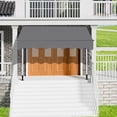 thumbnail image 4 of Manual able Awning, 78x118 Inch Outdoor Sunshade Shelter, No Drill Patio Door Window Cover, Adjustable Angle & Height, Gray, 4 of 6