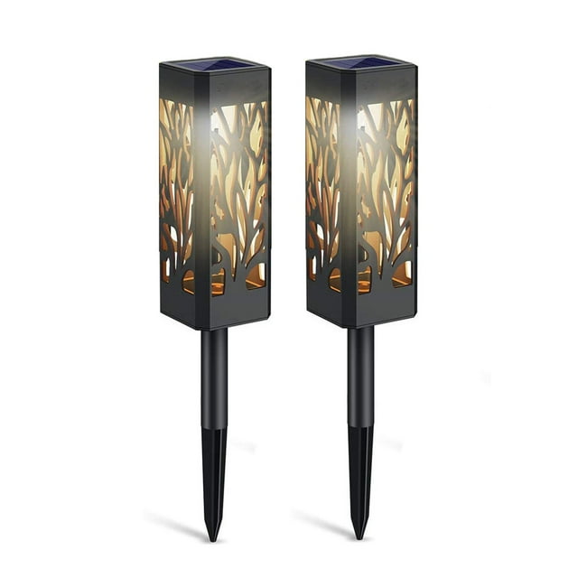 Fiudx Luces Solares, Faroles de Patios En Diseño de Hojas, Estatus de Jardín Resistentes, Iluminación Blanca Cálida, Decoración de Jardín, Regalos Familiares, Energía Solar Ecológica, Protección Ip44