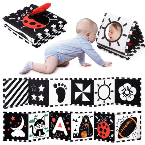 Juguetes para Bebés URMYWO en Blanco y Negro de Alto Contraste 0-12 Meses